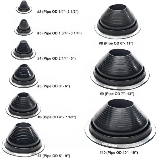 Picture of Round Base - Metal Roofing Pipe Flashing Boots
