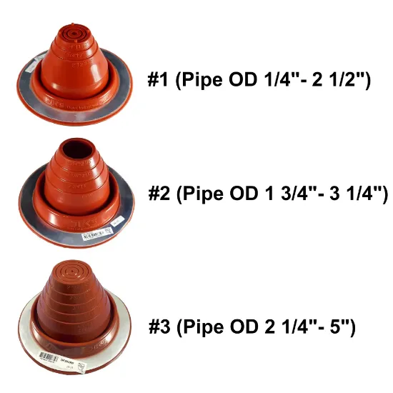 Picture of Round Base High Temperature Silicone - Metal Roofing Pipe Flashing Boots
